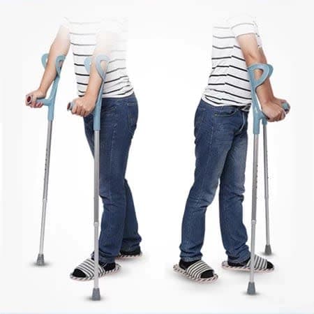 KFOP ไม้เท้า ไม้เท้าช่วยพยุง ไม่เป็นสนิม พกพาสะดวก ไม้เท้า ปรับระดับได้ Elbow Crutch 1pc ไม้ ค้ํายัน ผู้ป่วย ไม้ค้ํายัน ไม้ค้ํา เดิน